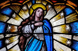 Stained glass Saint Mary