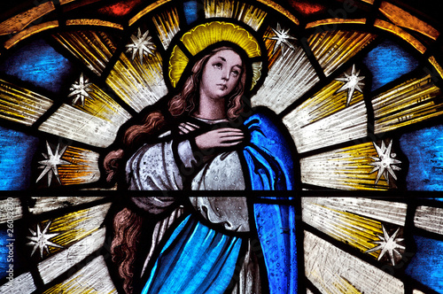 Stained glass Saint Mary