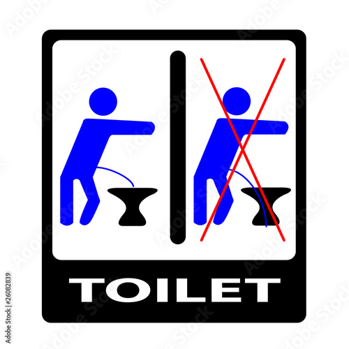 vector funny educative toilet sign