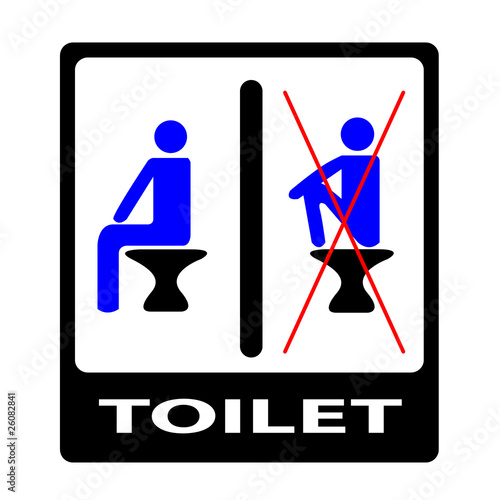 vector funny educative toilet sign
