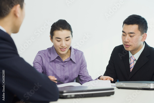 Wallpaper Mural Chinese business people working together Torontodigital.ca