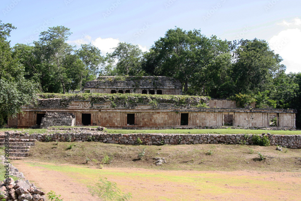 rovine di un palazzo reale Maya in Yucatan, Messico
