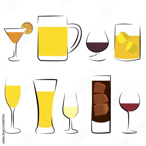 Bebidas alcoholicas estilizadas