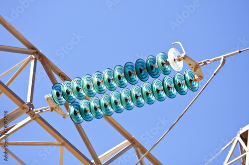 High-voltage electrical insulator electric line photo