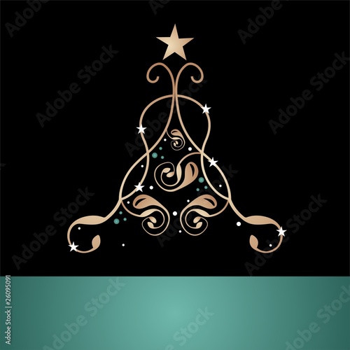 Christmas tree with space for text