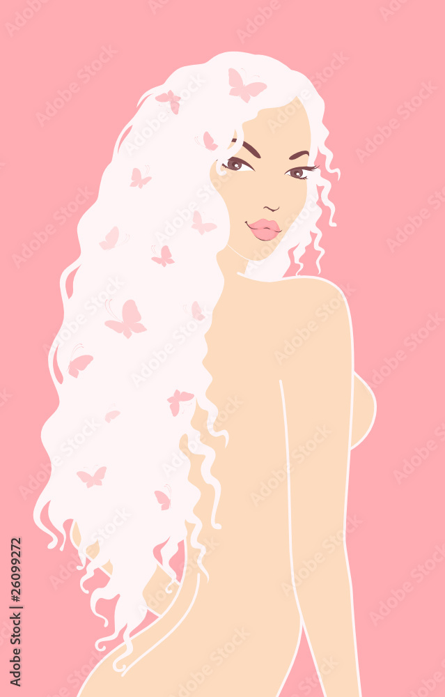 Vector silhouette of beautiful womanish body Vector silhouette of beautiful womanish body
