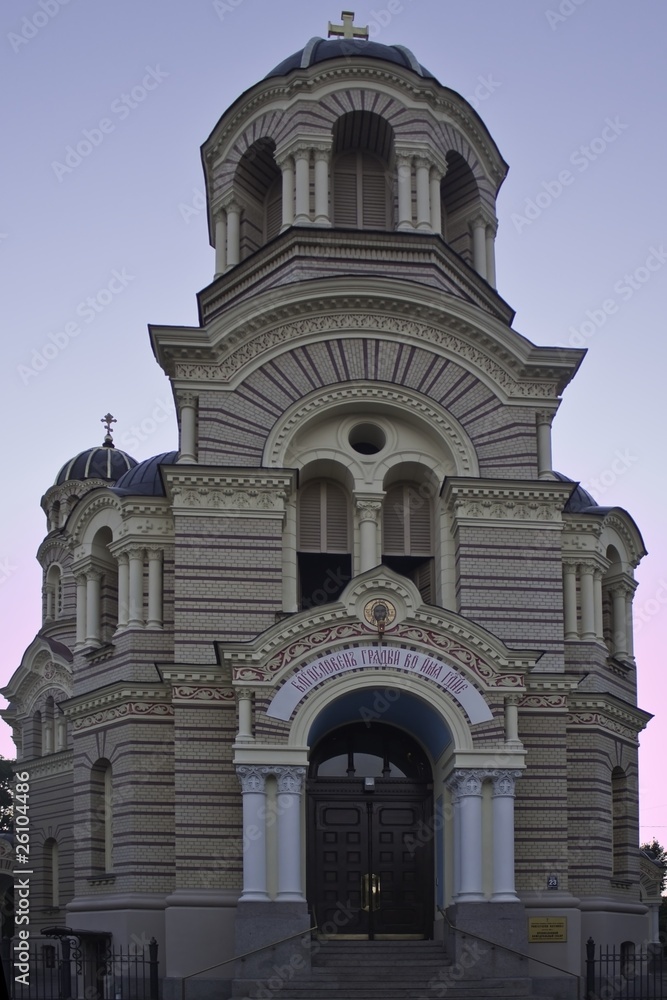 Obraz premium Orthodox cathedral in Riga