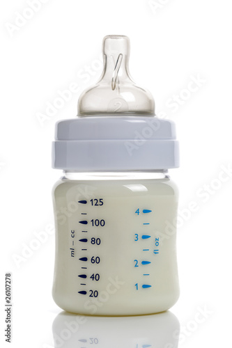 Foto Milk in baby bottle