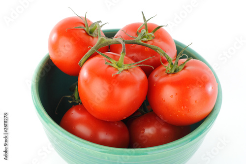 Tomatoes on Vine in Bowl