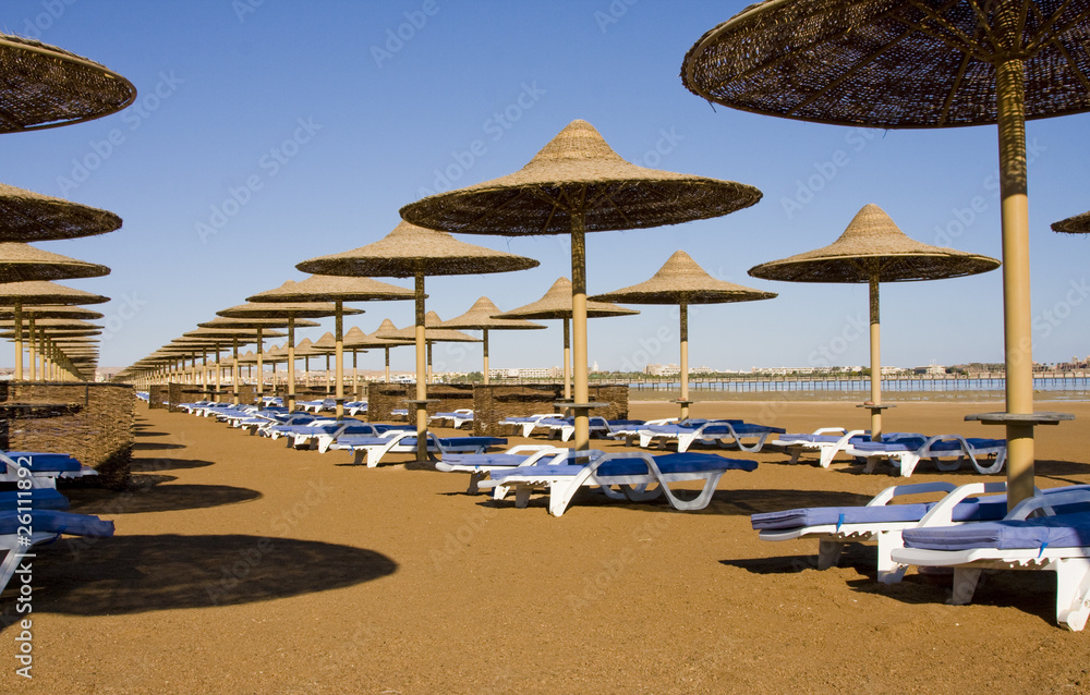 Umbrella on the beach of Egypt
