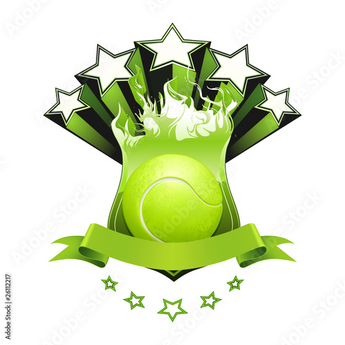 Tennis emblem, green