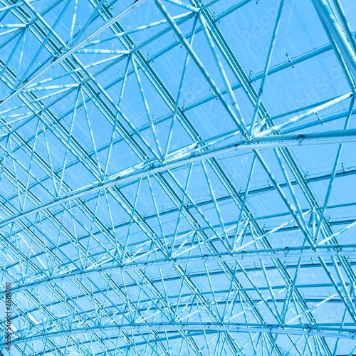 blue ceiling indoor shopping center