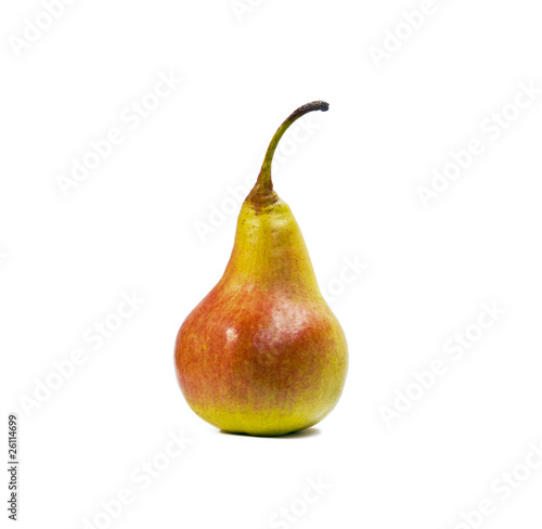 Ripe pear isolated on white background