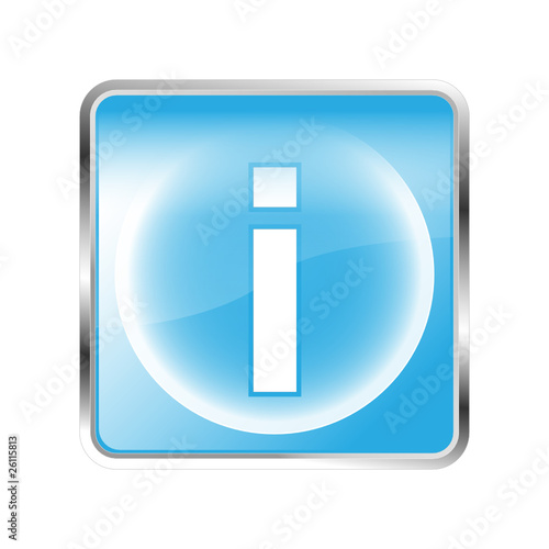 Button Info blau