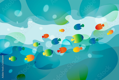 Colorful Fish background, vector © and4me