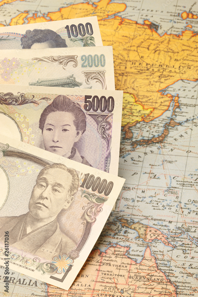 お金と日本地図