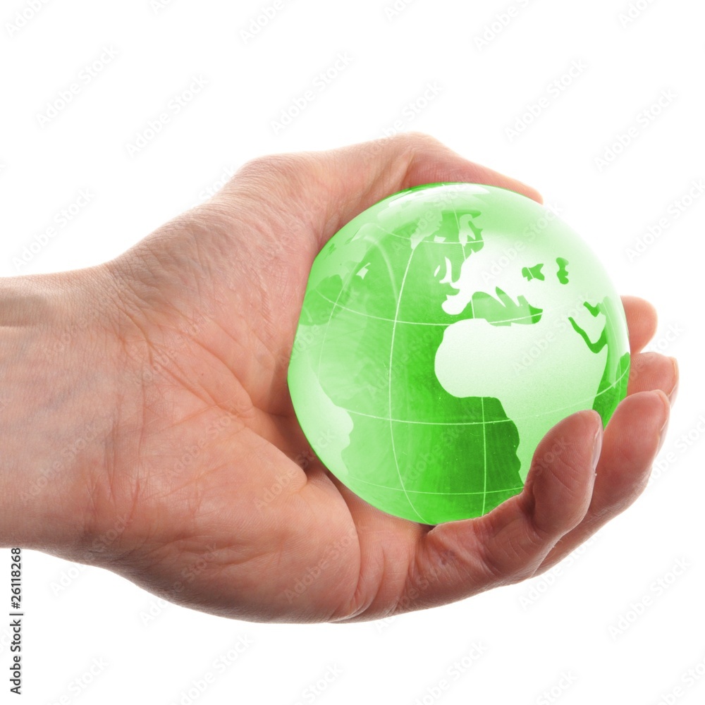 globe in hand globe in hand