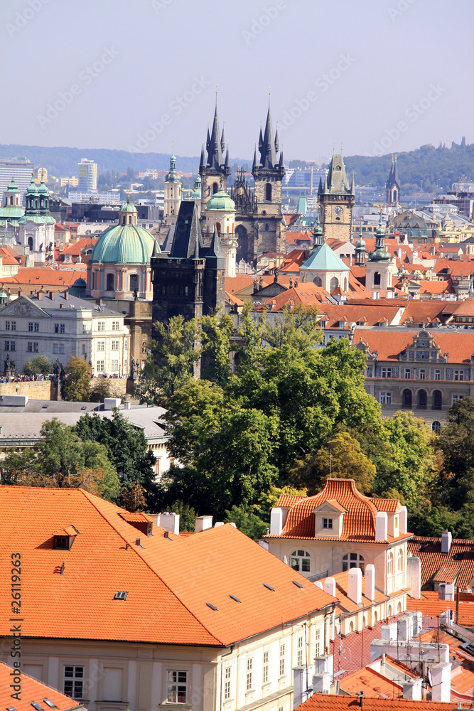 Fototapeta premium The View on autumn Prague