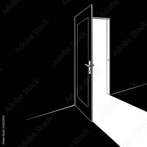 opened door vector