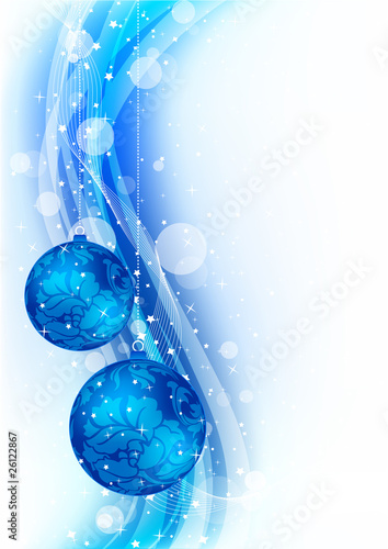 Blue xmas background. Vector illustration