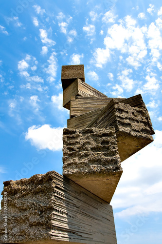 Photography bizarre stone construction in Spain