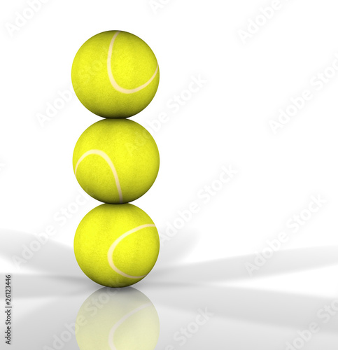 imagen 3d de pelotas de tenis © C.Castilla