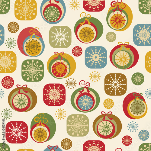 Christmas nad New Year seamless background