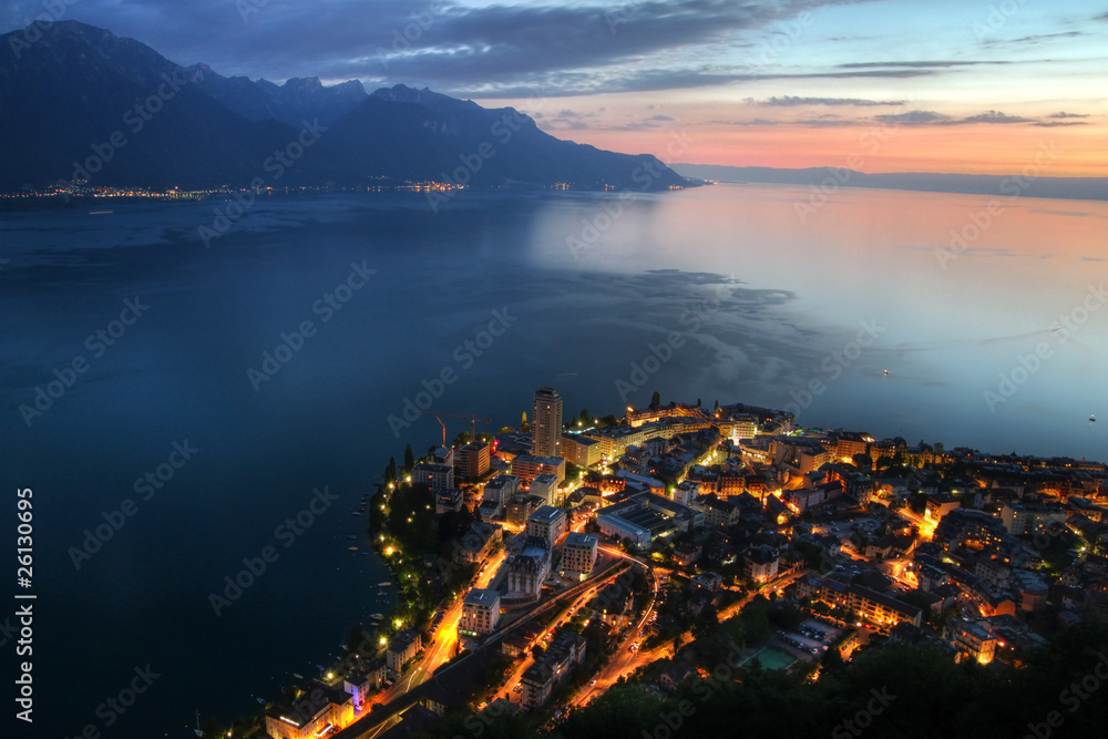 Montreux aerial, Switzerland