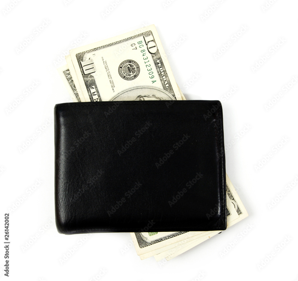 Black leather wallet