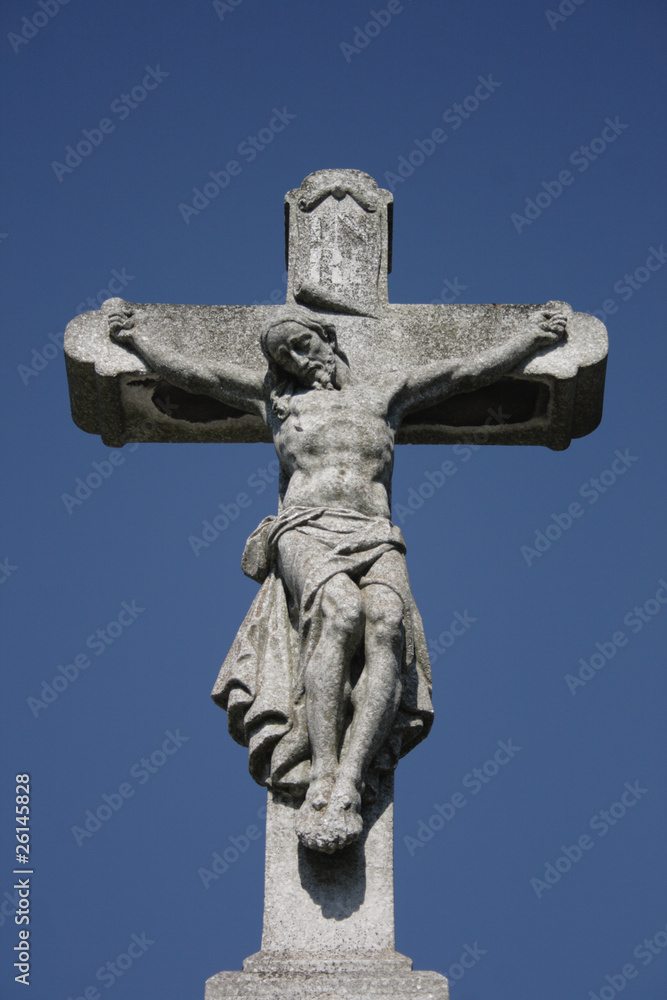 crucifix and blue sky