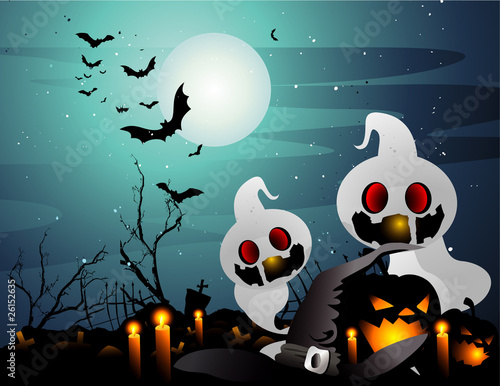 ghost halloween vector