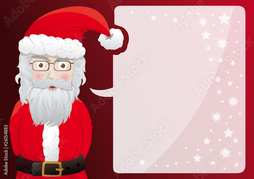 Carte Père Noël, vecteur