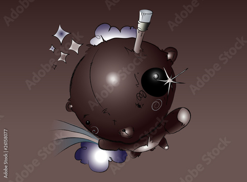 flaing bear, vector