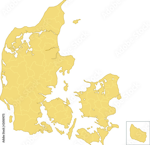Map Denmark Simple