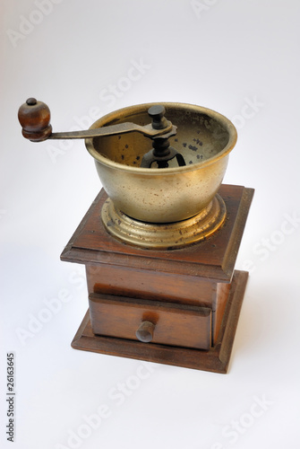 Traditional manual old coffee grinder