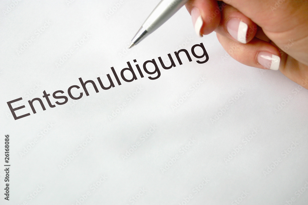 Obraz premium entschuldigung