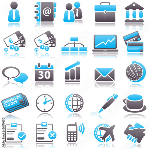 business Blue Icons
