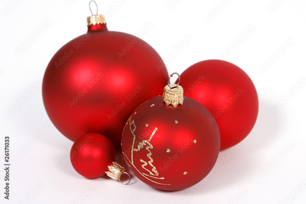 Red christmas balls Red christmas balls