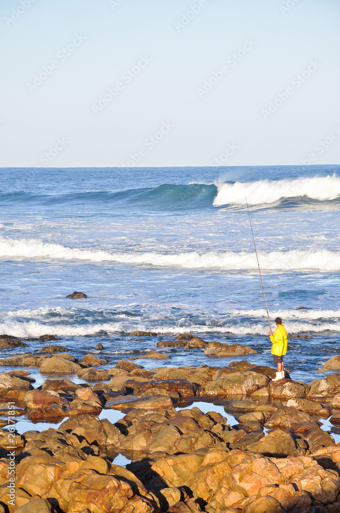 Fisherman on the rocks