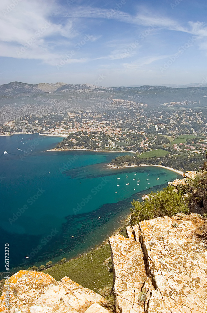 Blick vom Cap Calaille auf das Mittelmeer und Cassis
