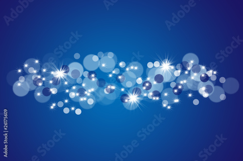 Blue bokeh border