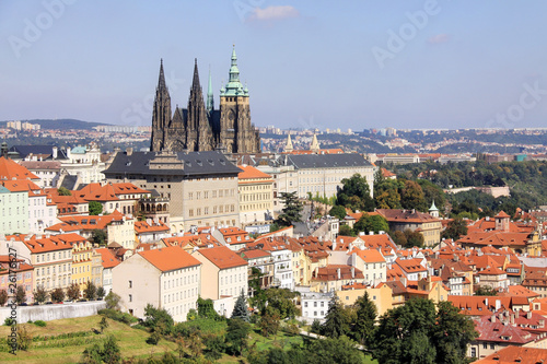 View on the summer Prague gothic Castle