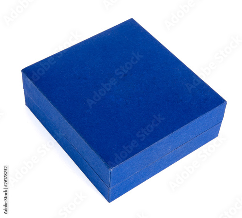 Fototapeta Blank blue box isolated