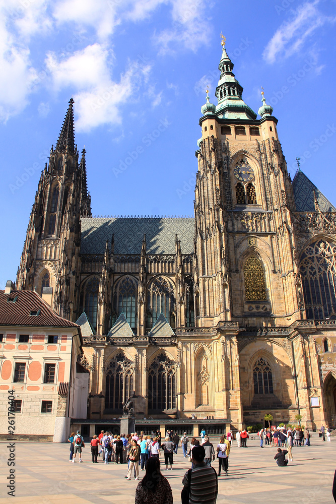 The View on St. Vitus Cathedral in Prague
