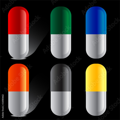 pill isolated on white vector