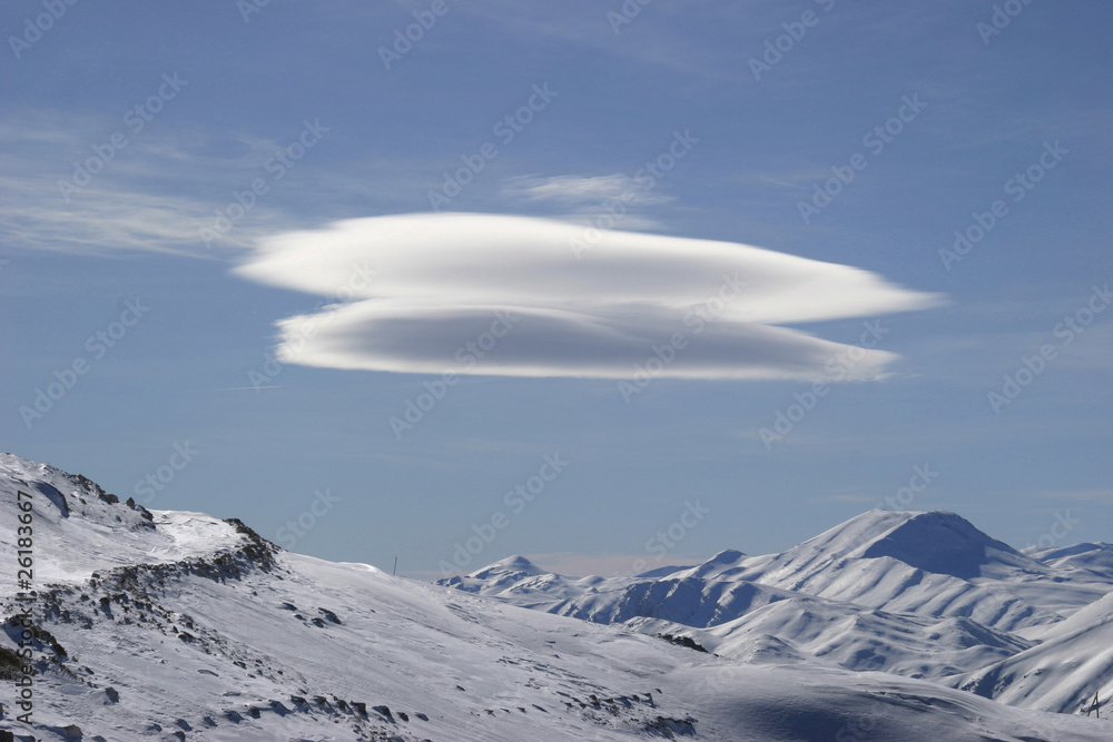 UFO in mountains