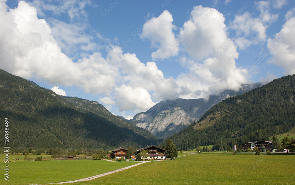 a farm in the austrian alps