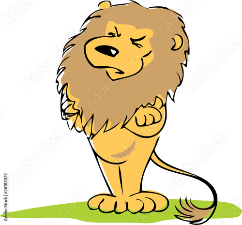 Insulted lion