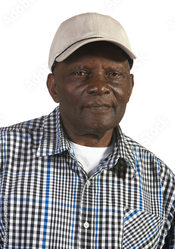 Old African American Man Wearing Hat