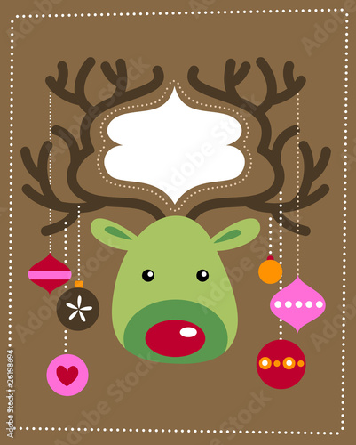 Christmas reindeer card